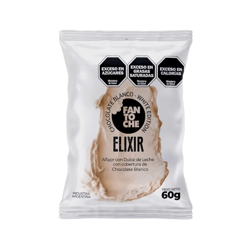Alfajor Sabor Chocolate Blanco y Dulce de Leche 60 Grs Fantoche