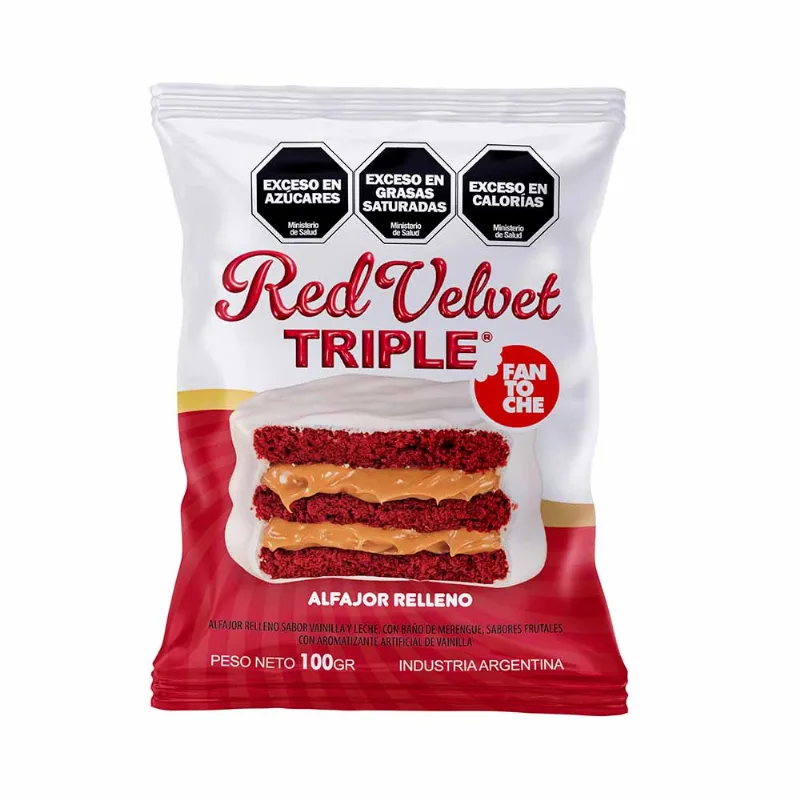 Alfajor Triple Sabor Red Velvet 100 Grs Fantoche