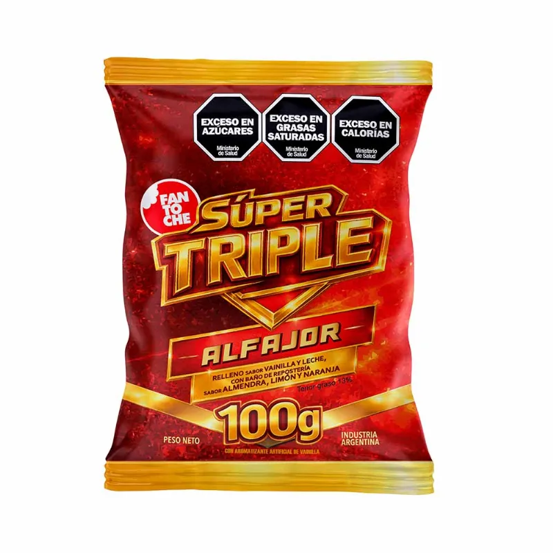 Alfajor Fantoche Super Triple 100gr