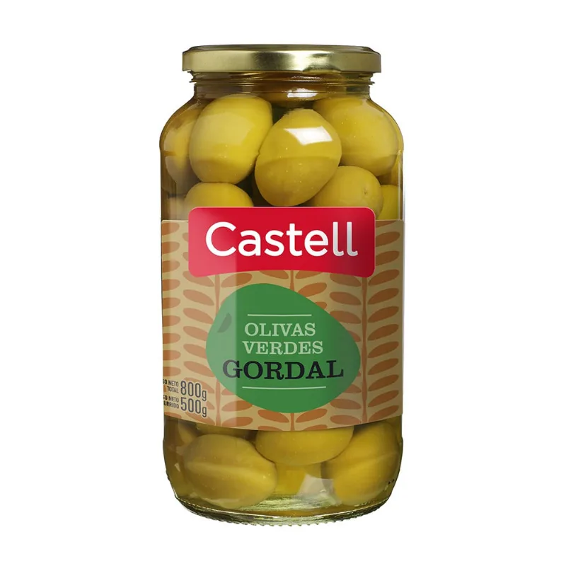 Aceitunas Verdes Castell Premium X500gr Aceitunas Verdes Castell Premium 500 Gr