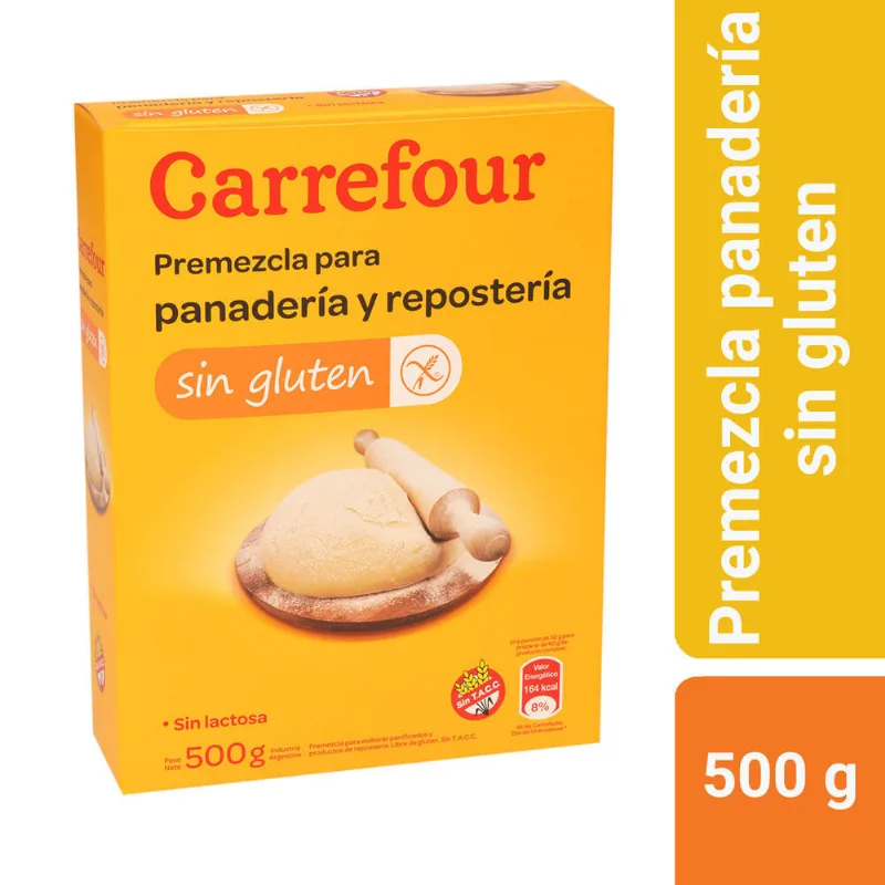 Premezcla para panadería y repostería Carrefour 500 g. sin TACC