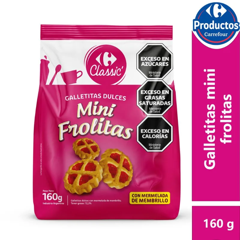 Galletitas Carrefour classic mini frolitas 160 g.