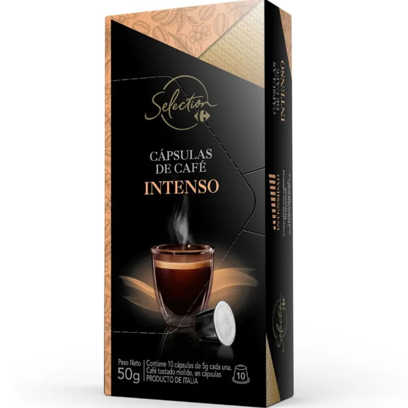 Cápsulas de café Carrefour Selection intenso x 10 uni