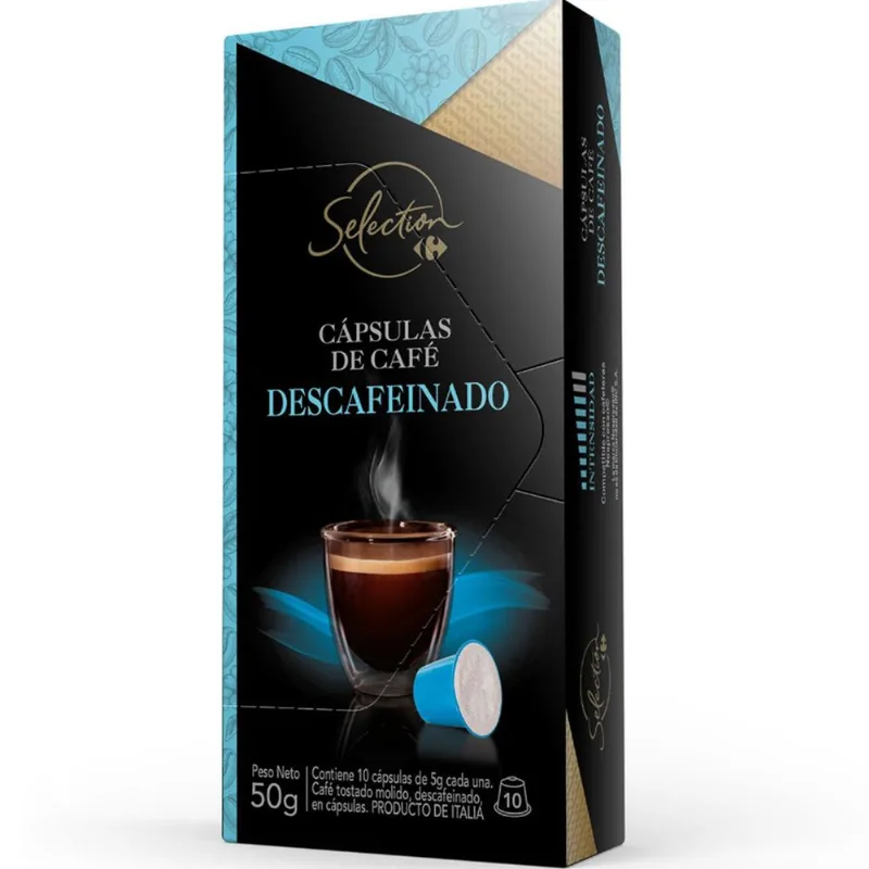 Cápsulas de café Carrefour Selection descafeinado x 10 uni