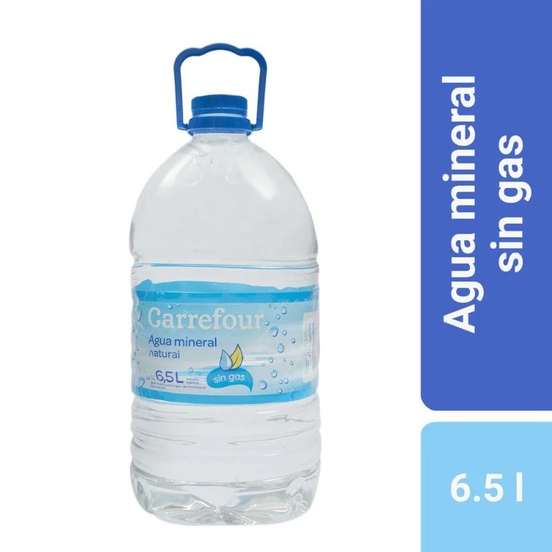 Agua mineral sin gas Carrefour 6.5 l.