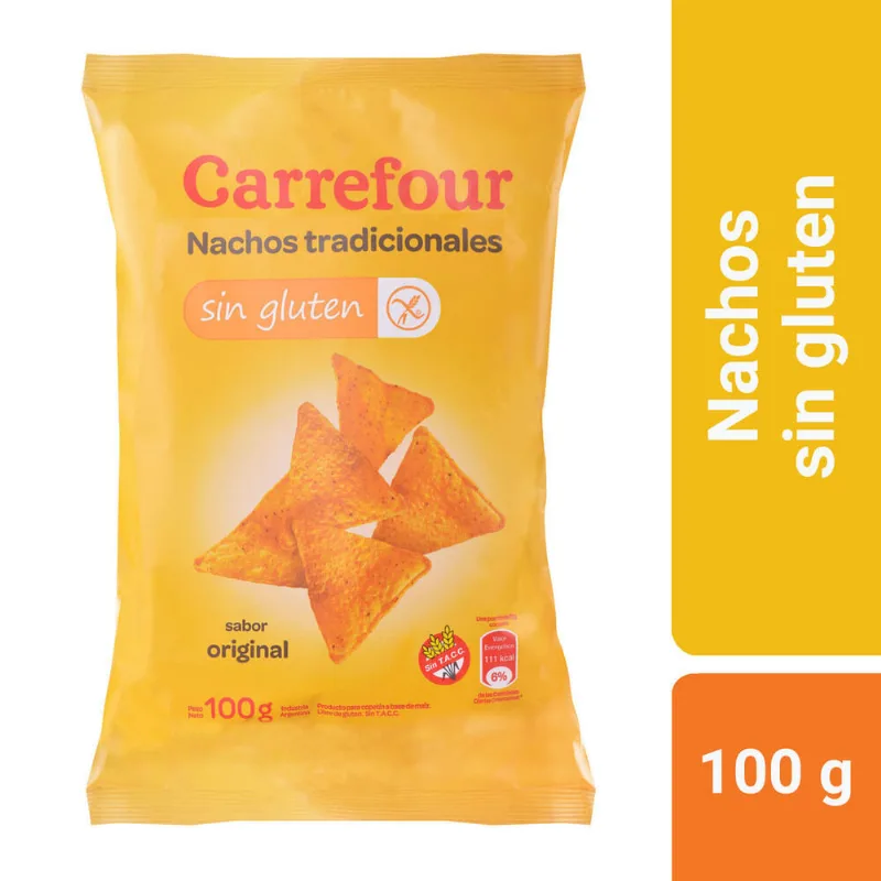 Nachos Carrefour 100 g. sin TACC