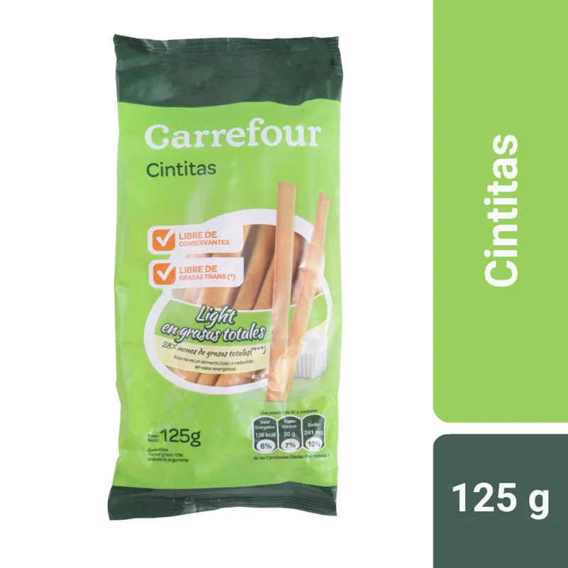 Cintitas Carrefour light 125 g.