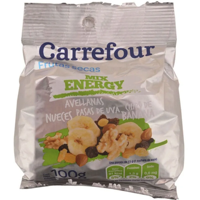 Mix de frutas secas Carrefour mix energy 100 g.
