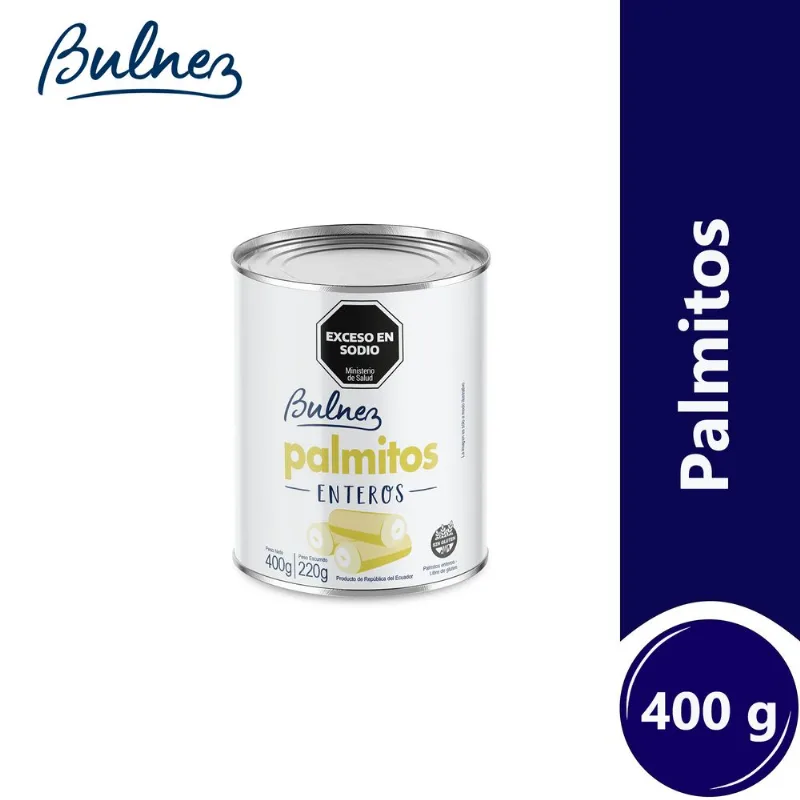 Palmitos enteros Bulnez en lata 400 grs