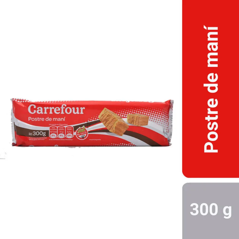 Postre de maní Carrefour 300 g.