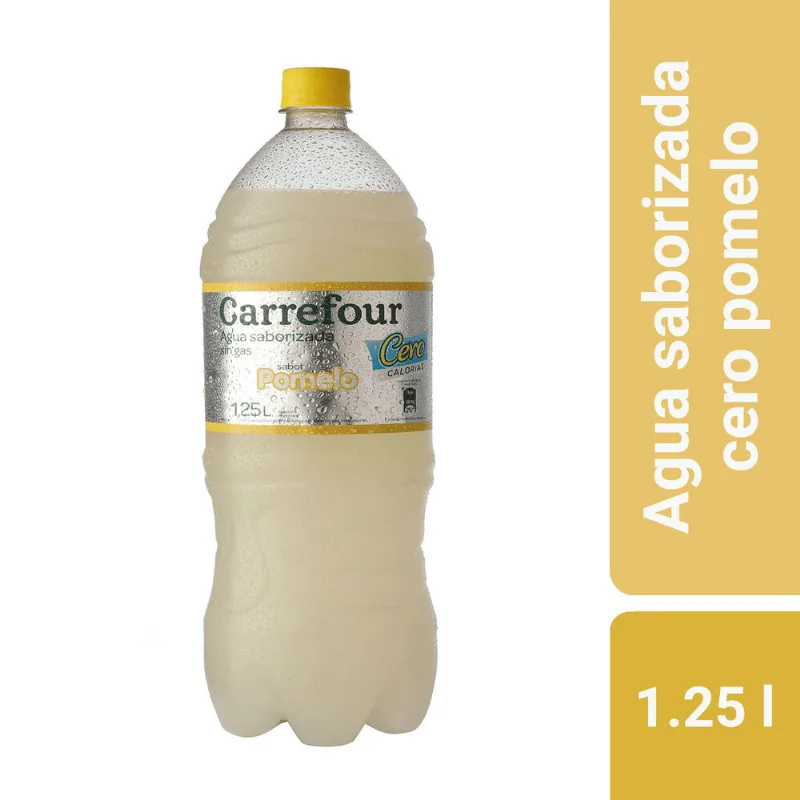 Agua saborizada de pomelo Carrefour Cero 1,25 lts