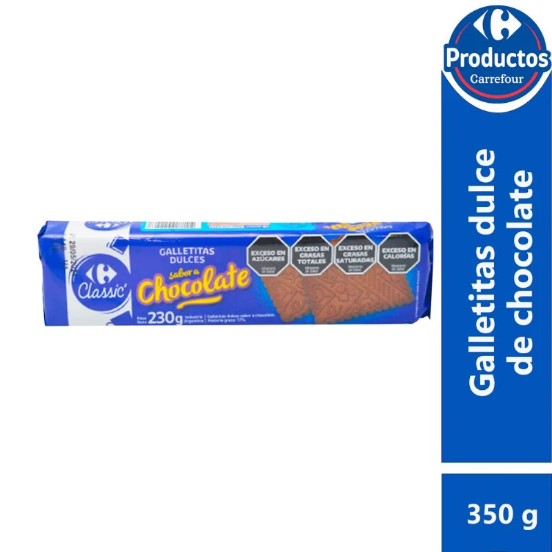 Galletitas dulces Carrefour chocolate 230 g.