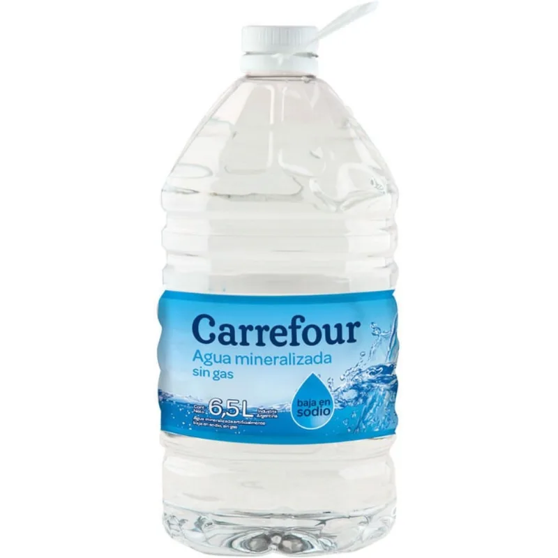 Agua mineralizada Carrefour bajo sodio bidón 6,5 lts