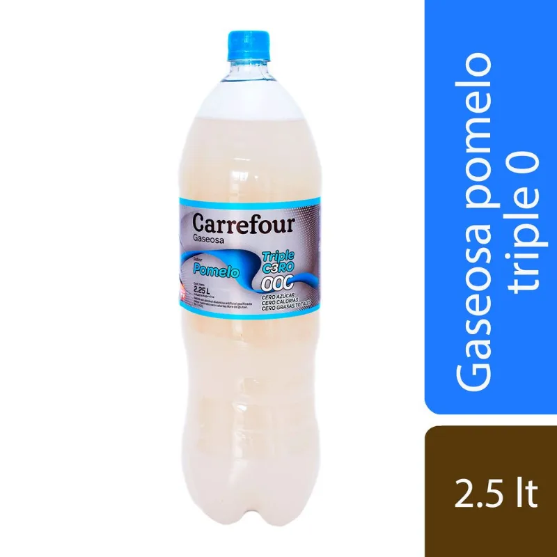 Gaseosa Carrefour triple 0 Pomelo 2.5 l.