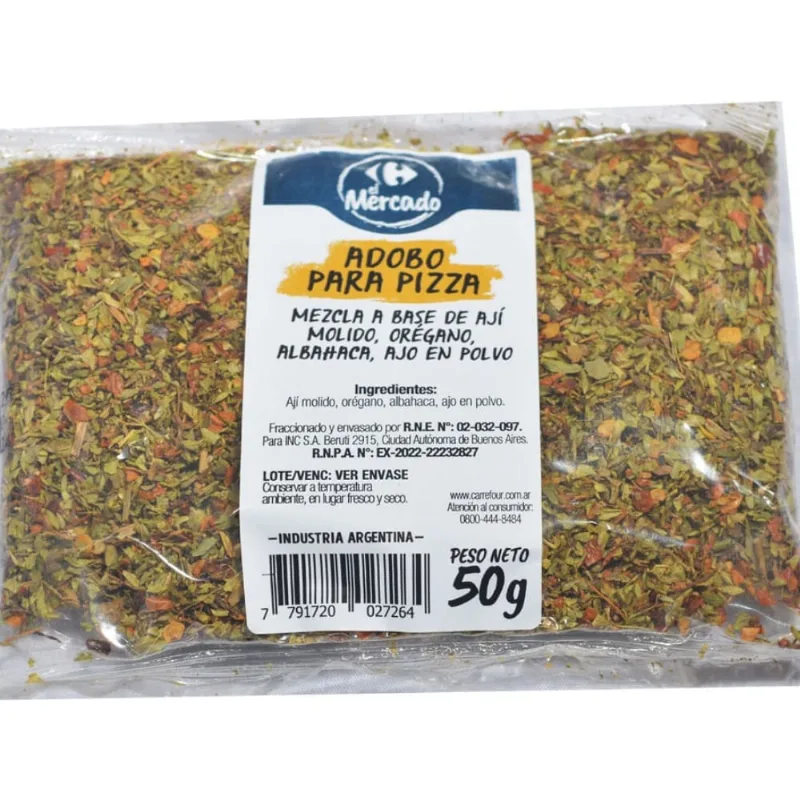 Adobo para pizza El Mercado 50 g.