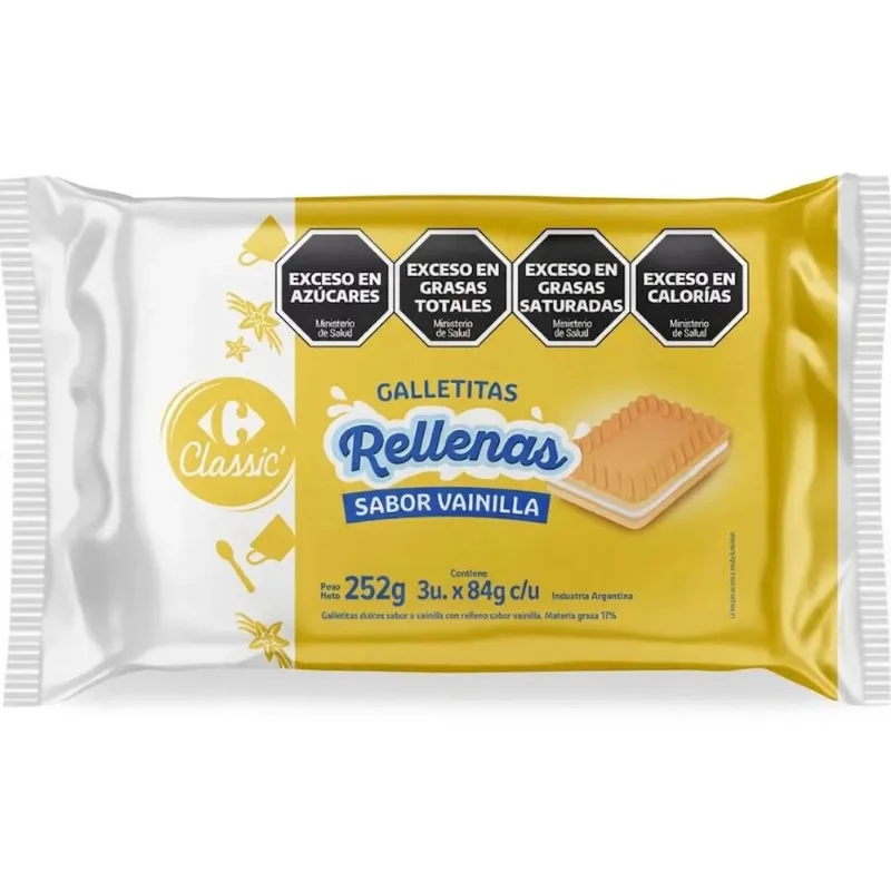 Galletitas de vainilla Carrefour Classic Tripack 252 grs