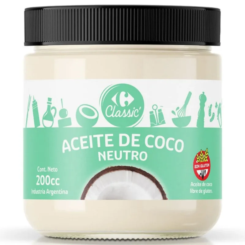 Aceite de coco neutro Carrefour Classic 200 ml