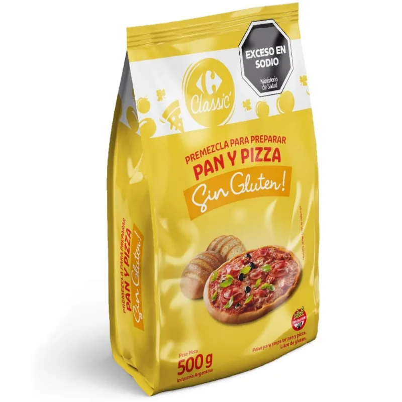 Premezcla para pizza sin gluten Carrefour Classic 500 grs