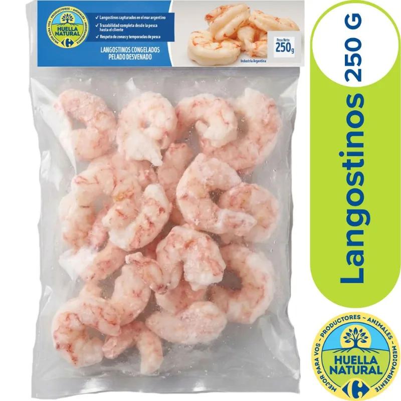 Langostinos pelados Huella Natural 250 grs
