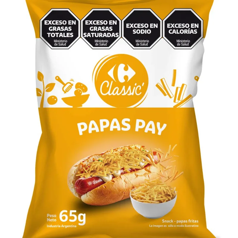 Papas pay Carrefour Classic 65 grs