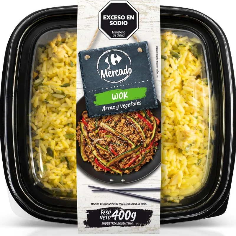 Wok arroz y vegetales El Mercado 400 grs