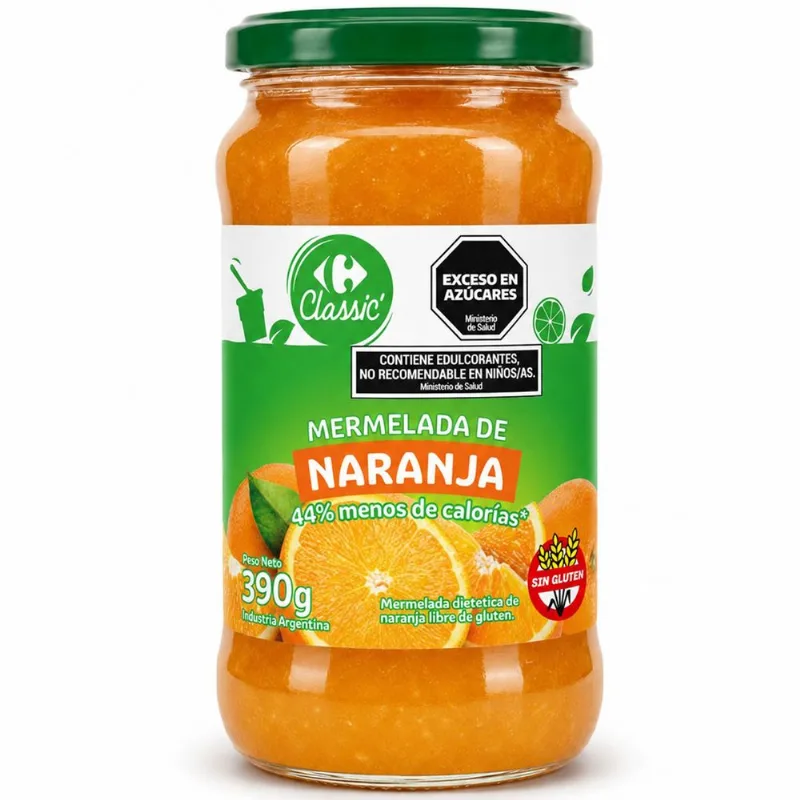 Mermelada light de naranja Carrefour Classic 390 grs
