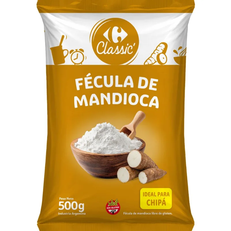 Fécula de mandioca Carrefour Classic sin gluten 500 grs