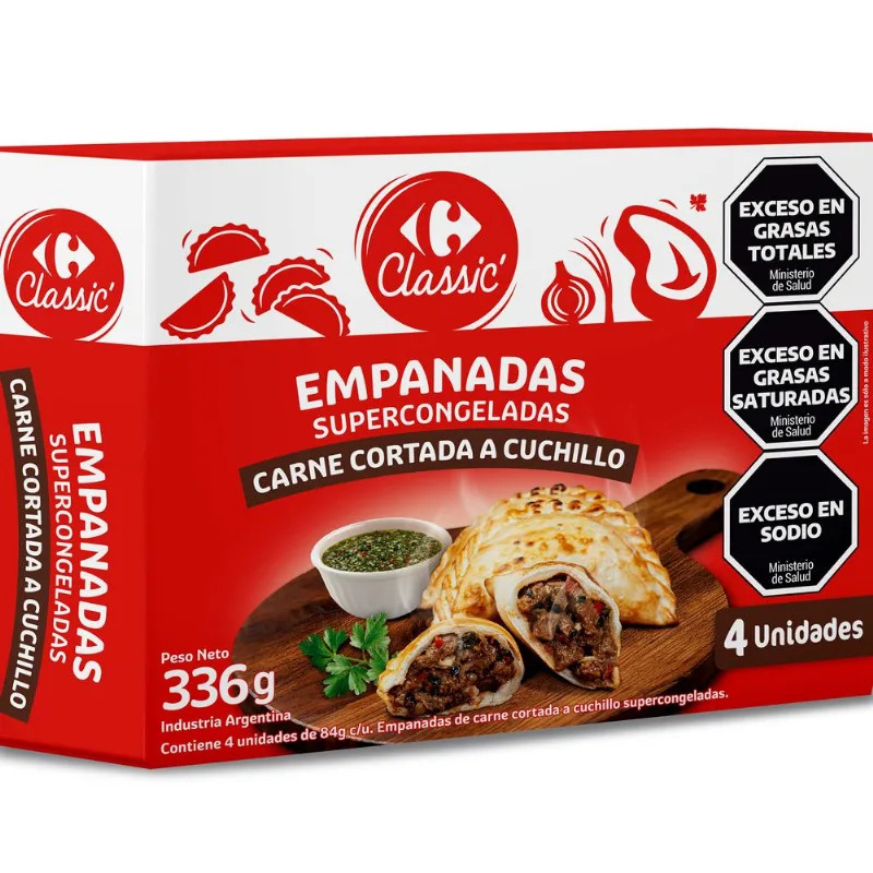Empanadas de carne cortada a cuchillo Carrefour Classic 336 grs