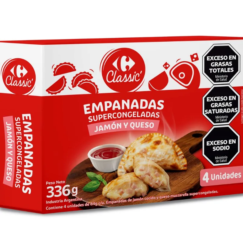 Empanadas de jamón y queso Carrefour Classic 336 grs
