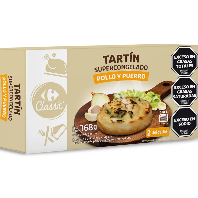 Tartín de pollo y puerro Carrefour Classic 168 grs