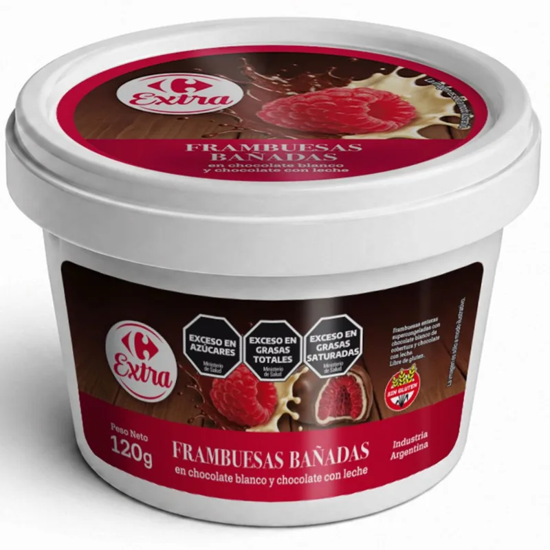 Frutillas bañadas chocolate con leche Carrefour Extra 120 grs