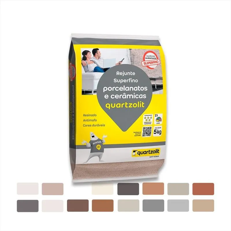Rejunte Porcelanato E Cerâmicas Antimofo Quartzolit 5kg