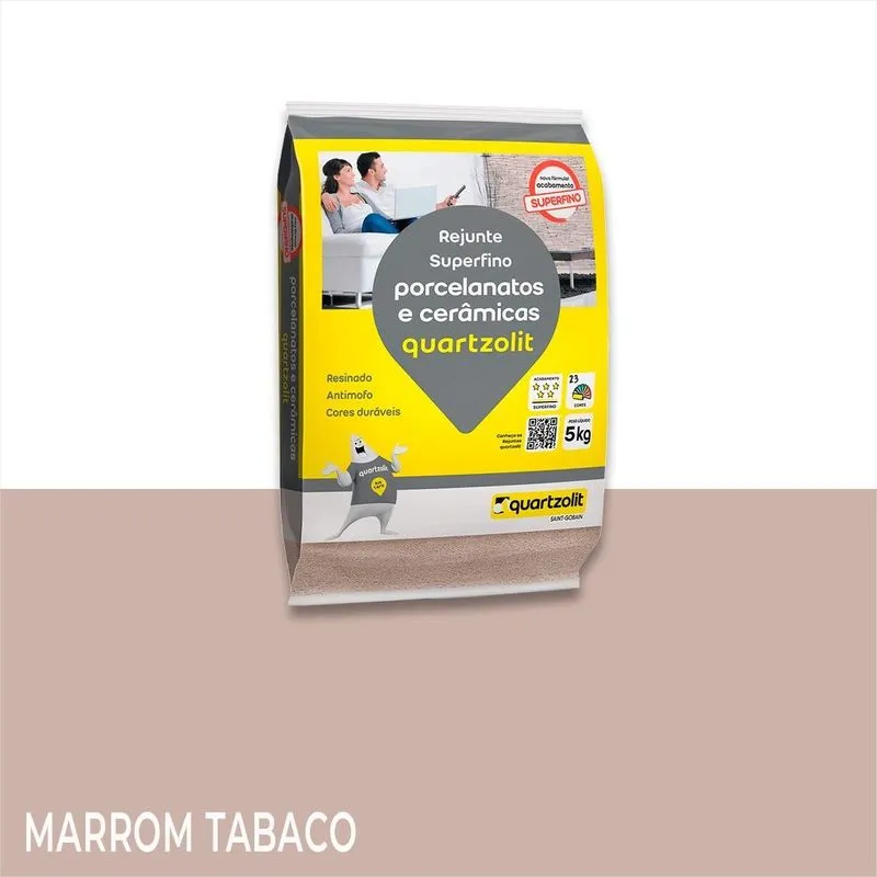 Rejunte Porcelanato E Cerâmicas Antimofo Quartzolit 5kg