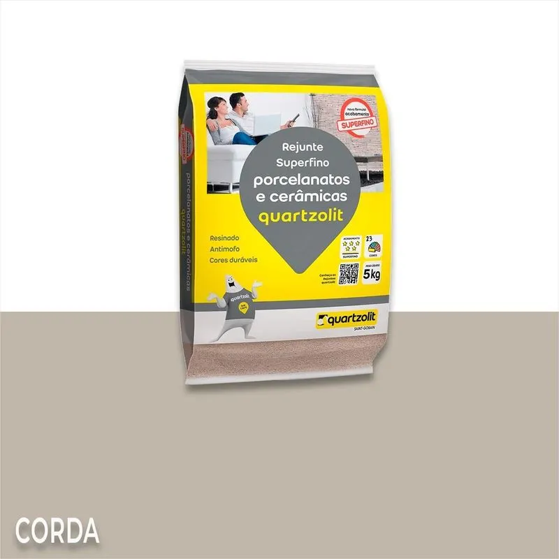 Rejunte Porcelanato E Cerâmicas Antimofo Quartzolit 5kg