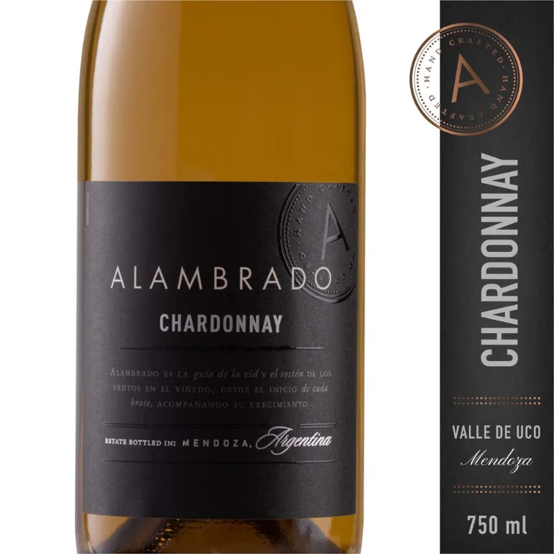 Vino Blanco Chardonnay 750 Ml Alambrado