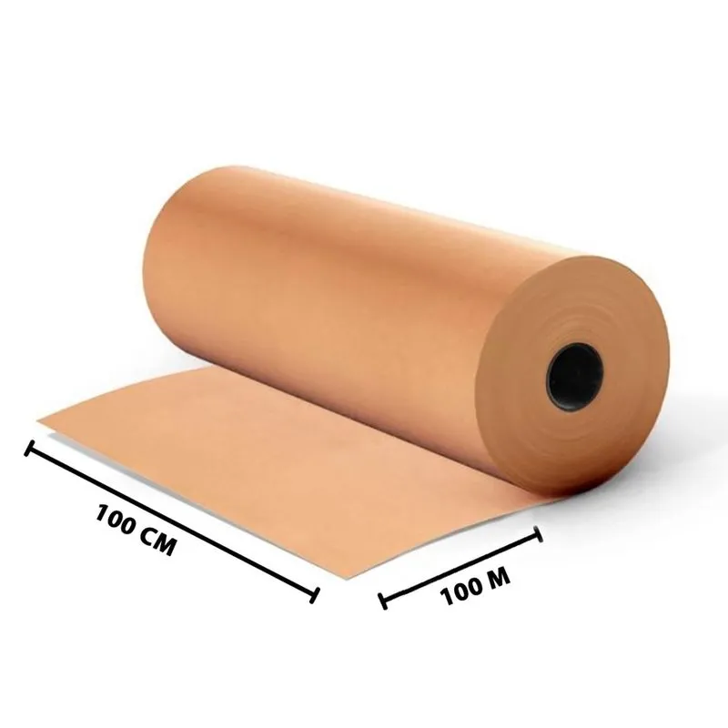 Papel Kraft 80g Com 100cm De Largura x 100 Metros Monolúcido