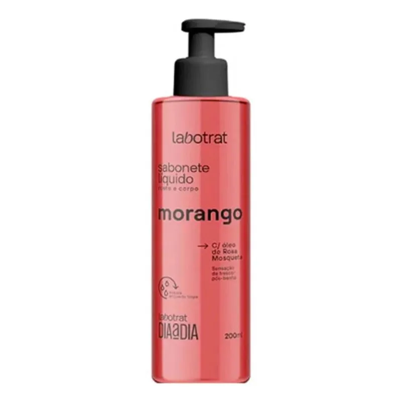 Sabonete Liquido Corpo Rosto Dia A Dia Labotrat Morango