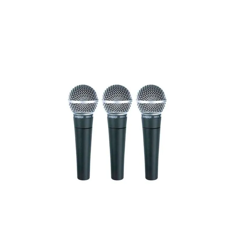 Kit 3 Und. Microfone Shure Sm58-lc Handheld Dynamic