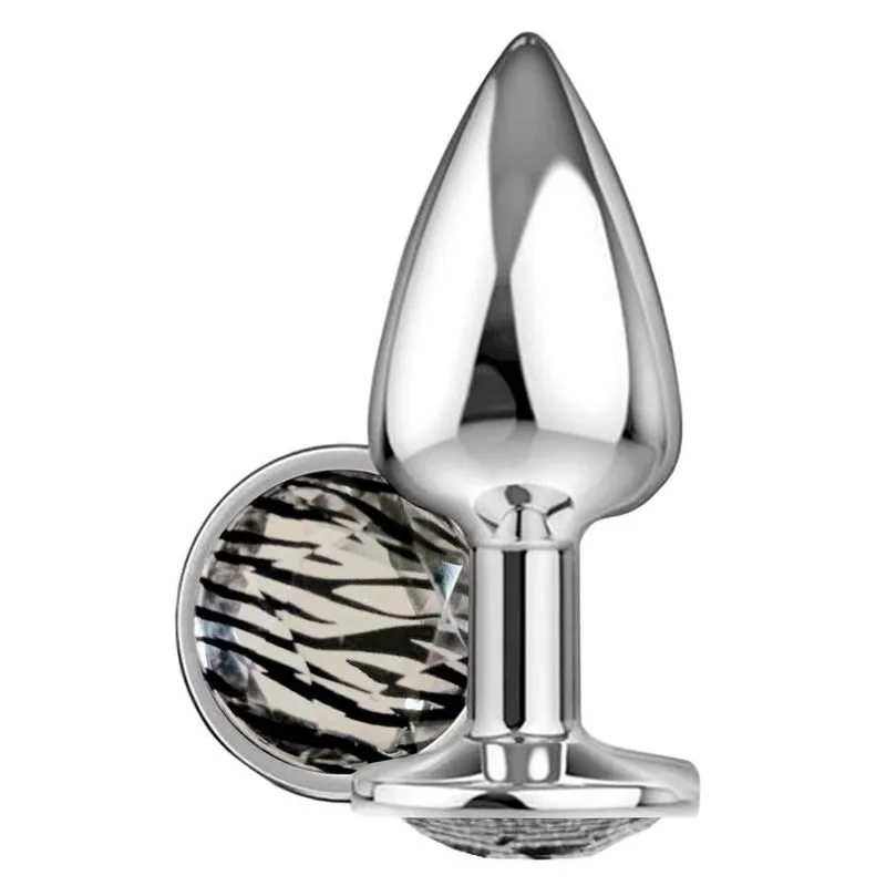 Delicious - Plug Anal Diamond - Animal Cor - Prata