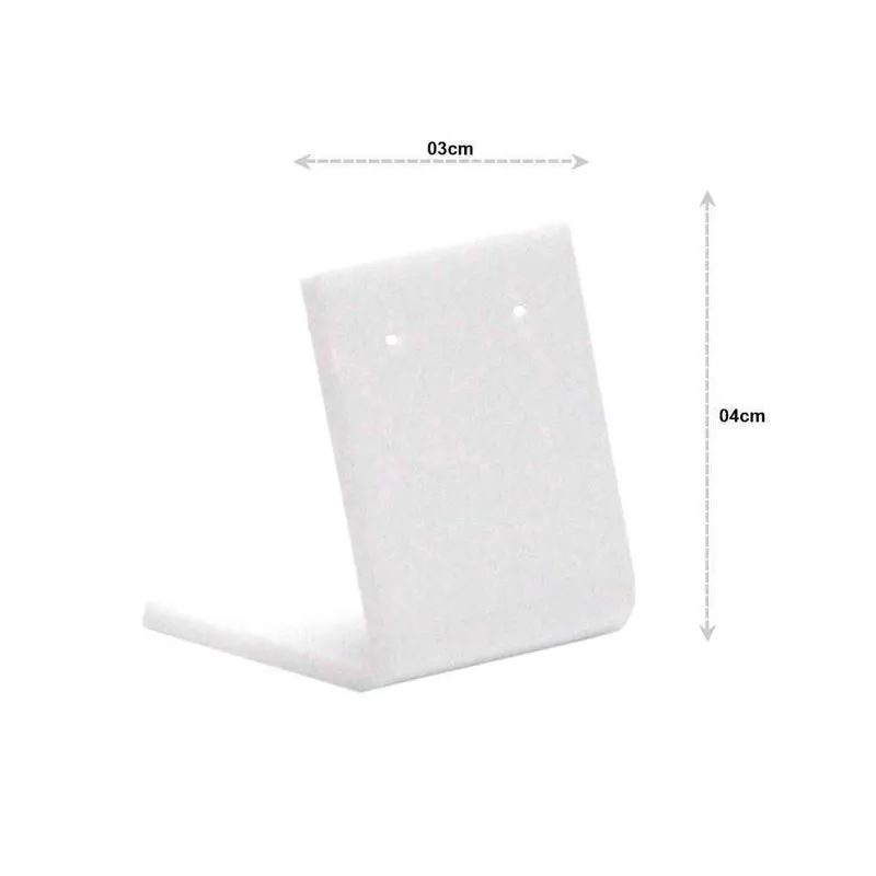 Kit 5 Expositores Para Brincos Retangulo Em Acrílico Branco
