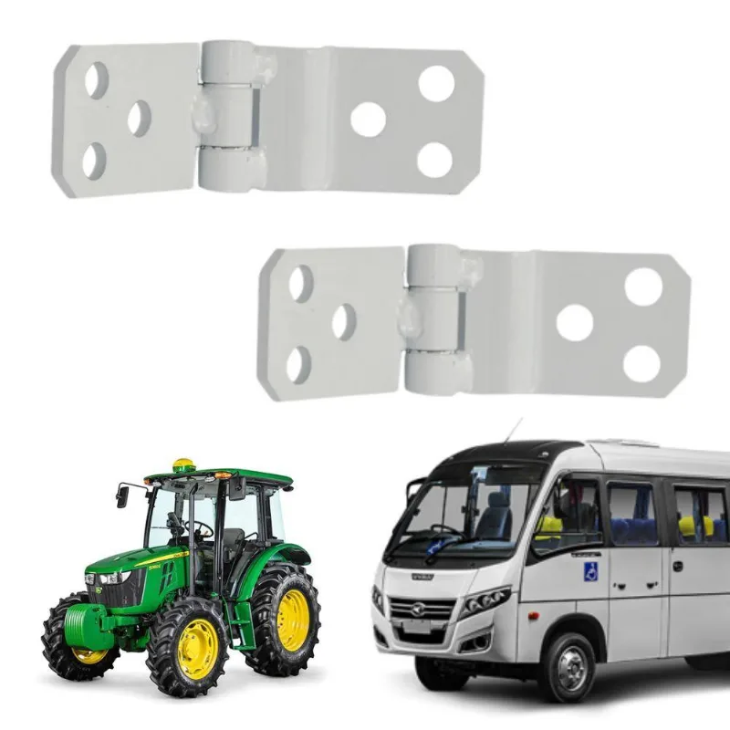 Par 2 Dobradiças P/ Porta Ferro Agrícola Ônibus E Uso Geral - Un / 2