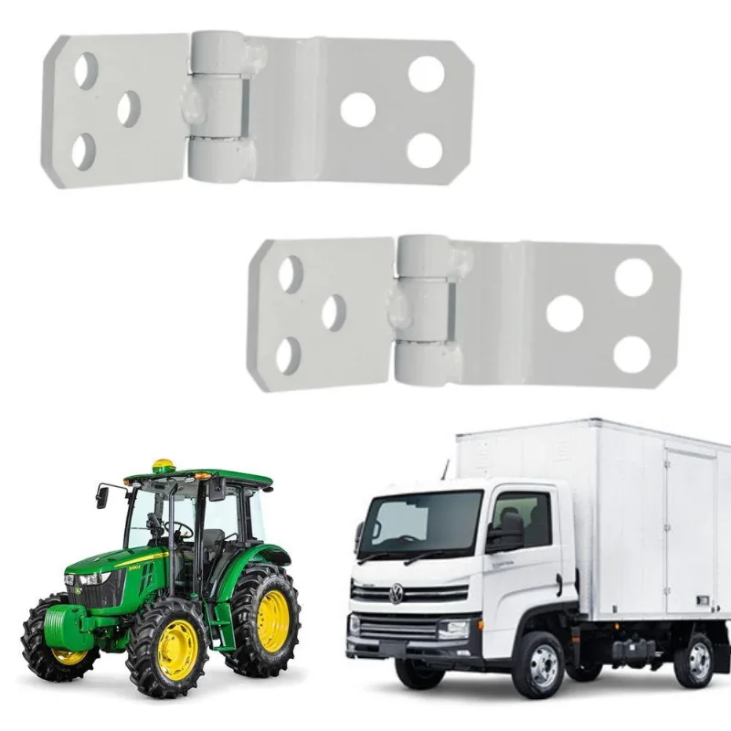 Par 2 Dobradiças Porta Linha Agrícola Baú Cabine Uso Geral - Un / 2