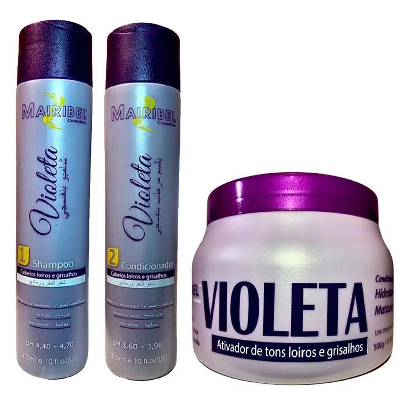 Shampoo E Condicionador Violeta 300ml - Cabelos Loiros
