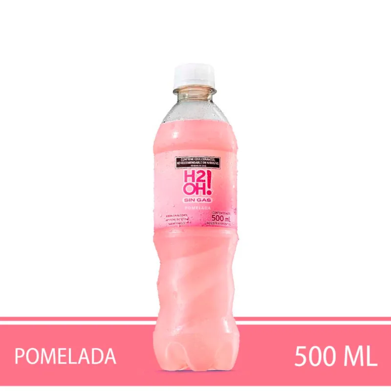 Agua Diet Sin Gas Sabor Pomelo 500 Ml H2Oh Saborizada H2oh Pomelo Sin Gas 500cc