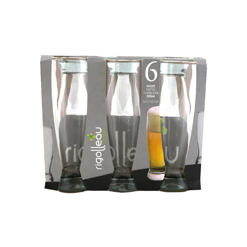 Vaso De Vidrio Amsterdam 6 U