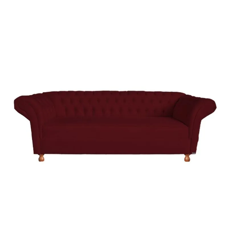 Sofá Chesterfield Conde 2,30M - Suede Bordo / Recepção, moveis, sala, decoração