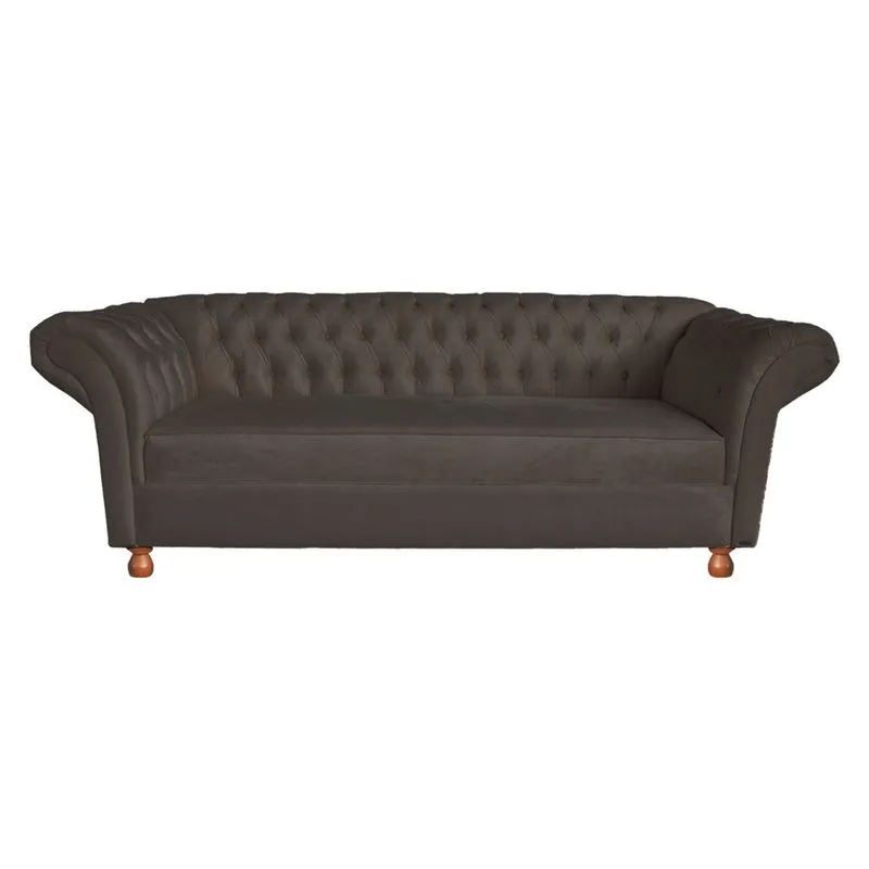 Sofá Chesterfield Conde 2,30M - Suede Chocolate / Recepção, moveis, sala, decoração