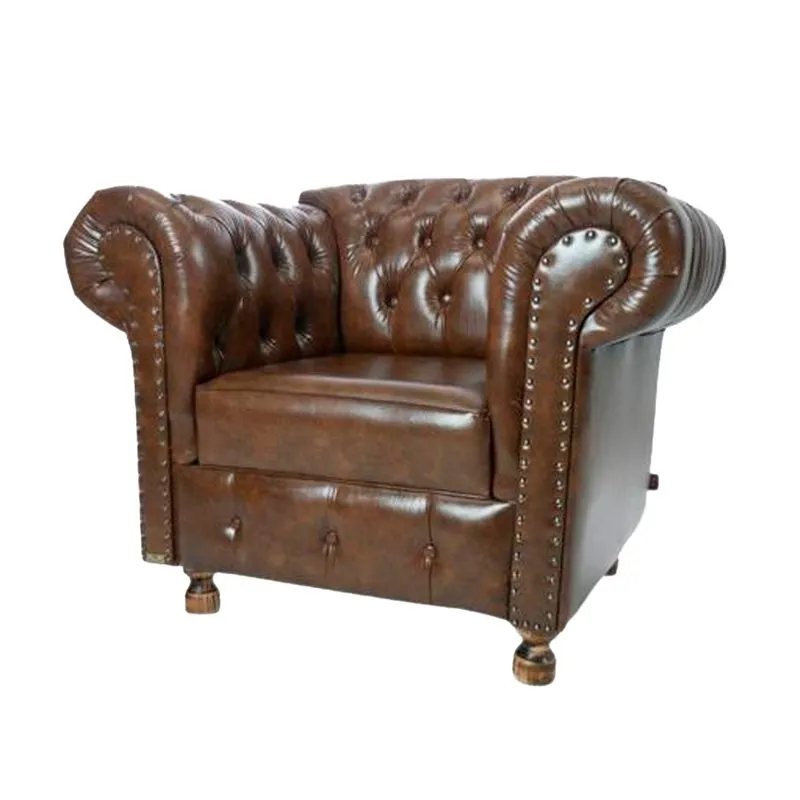 1 Poltrona Chesterfield Capitone Luiz xv - corano marrom / Recepção, Sala, Móveis, decoração, consultório, conforto