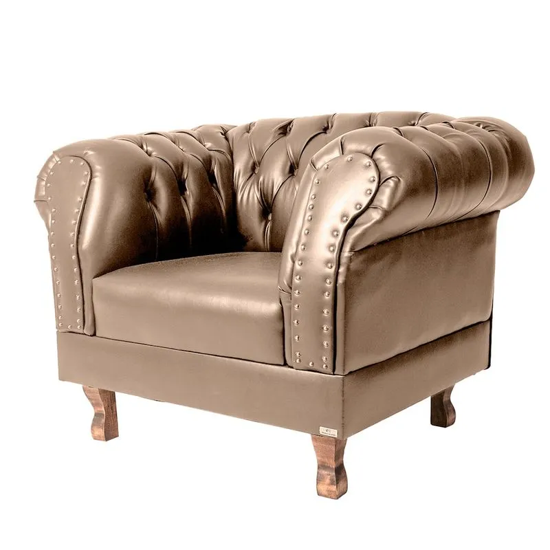 1 Poltrona Chesterfield Capitone Duque - corano bege / Recepção, Sala, Móveis, decoração, consultório, conforto