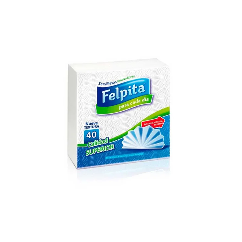 Servilletas de Papel Blancas Hoja Simple 32,2 x 30 Cm x 40 Un Felpita